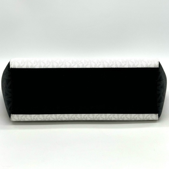 Michael Kors Large Jet Set Travel Chain Shoulder Bag Optic White Multi - Picture 6 of 11